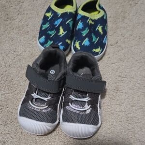 Gray and Blue Kids Shoes